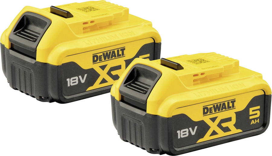 De Walt Akku Set Pack Werkzeugakku 18 V 5 Ah Schwarz Li Ion Lange Laufzeit Akku B-Ware - 5035048736012