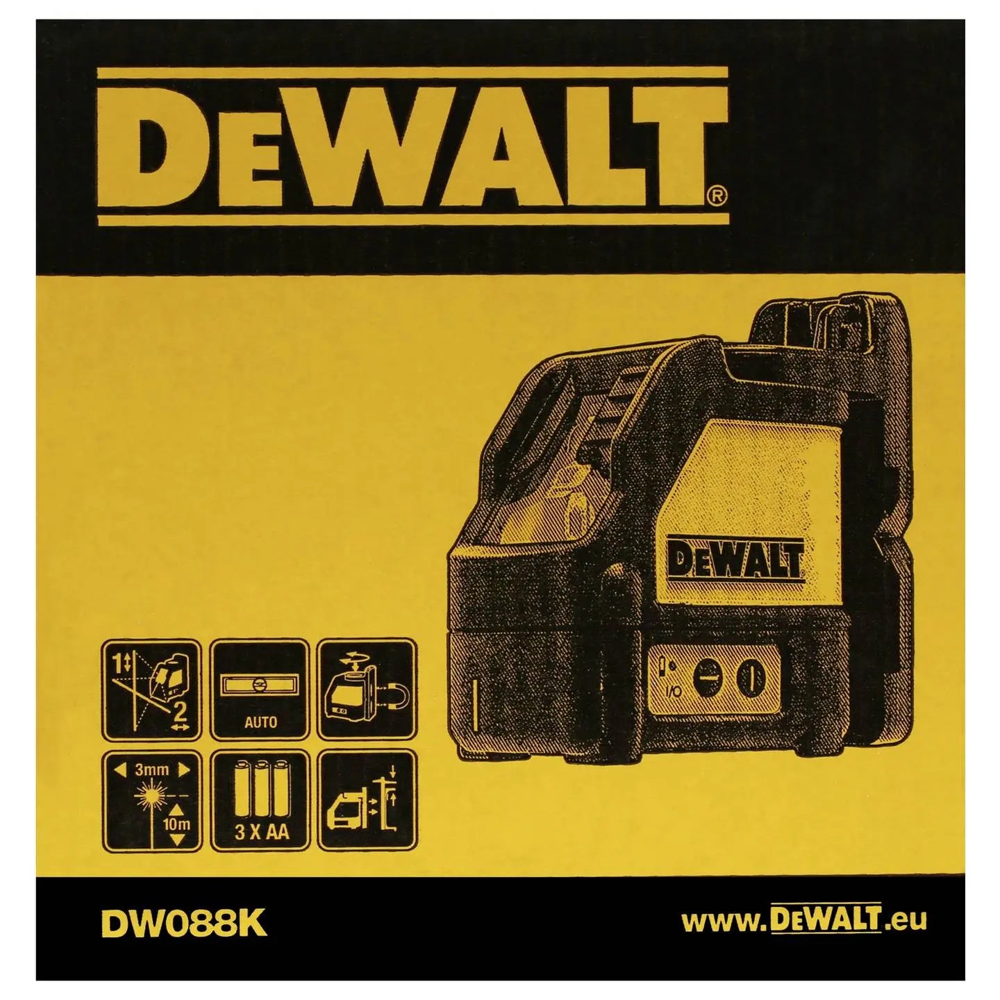 C-Ware Dewalt Kreuzlinienlaser Linienlaser Selbstnivellierend Rot 15m Siehe Text - 5035048338575