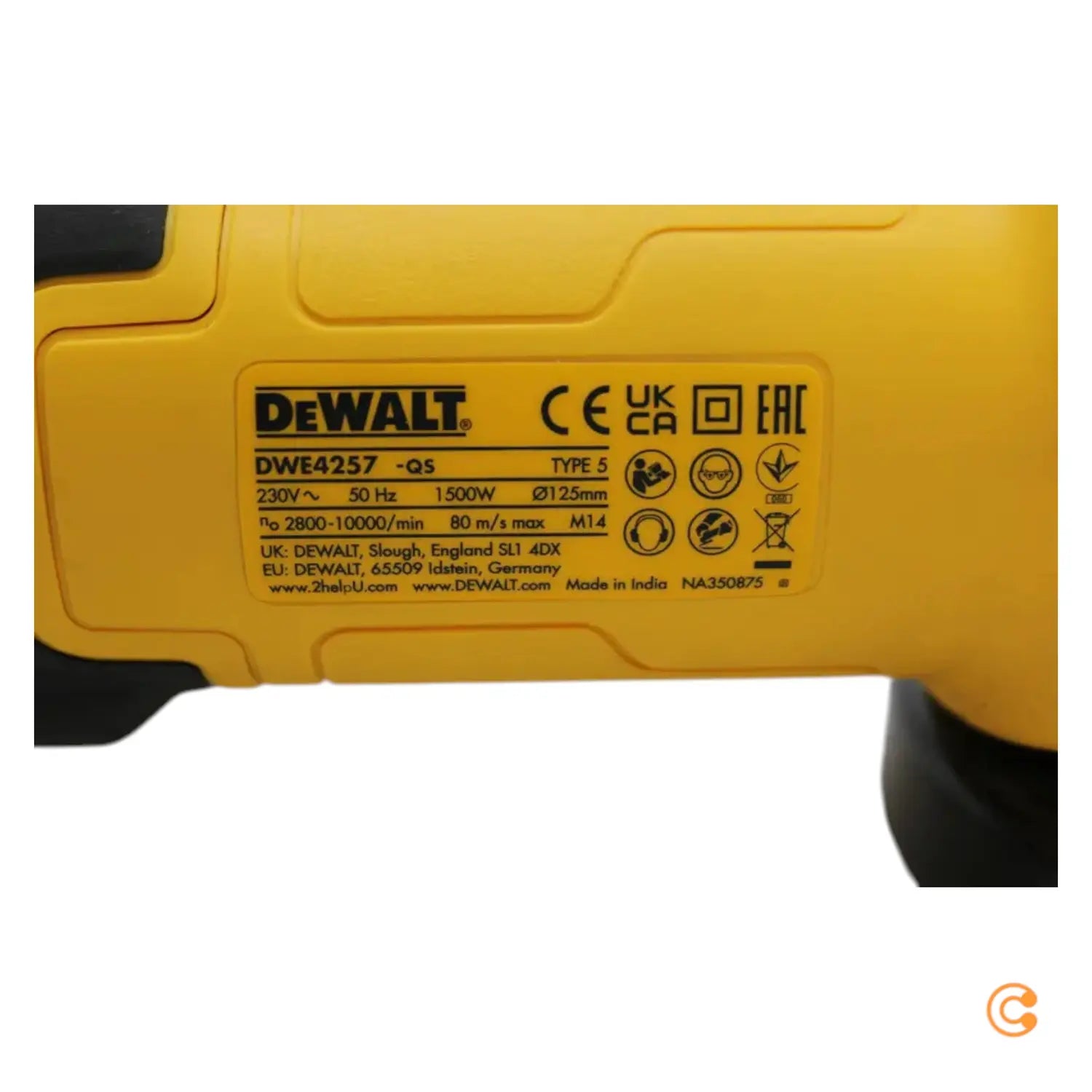 B-Ware Dewalt Elektronik Winkelschleifer Schleifmaschine Dwe4257 125mm Siehe Text/Foto - 5035048645390