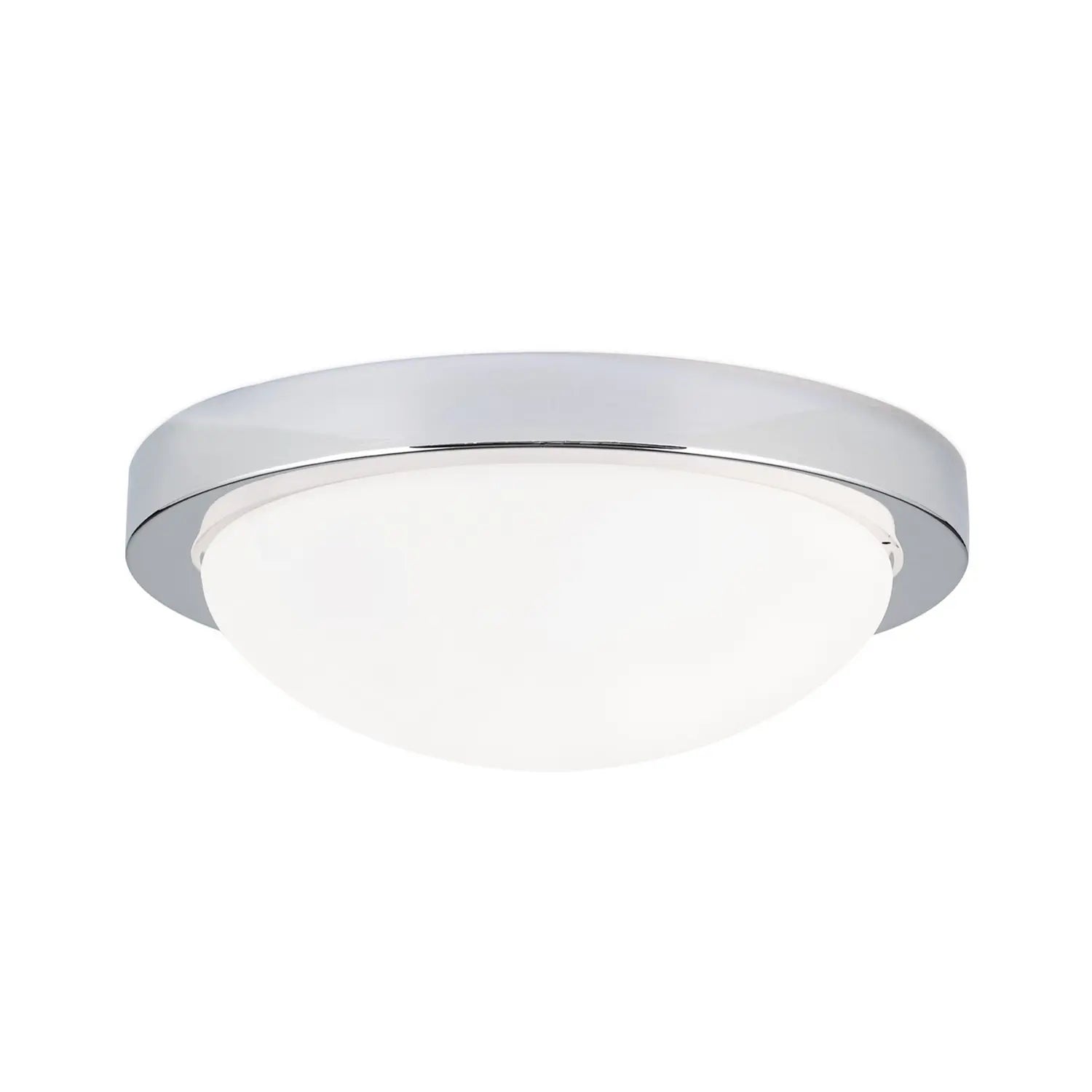 B-Ware Minea Deckenleuchte Lampe Chrom Eisen Glas Weiß Runde Leuchte Wohnzimmer - 9003090207121