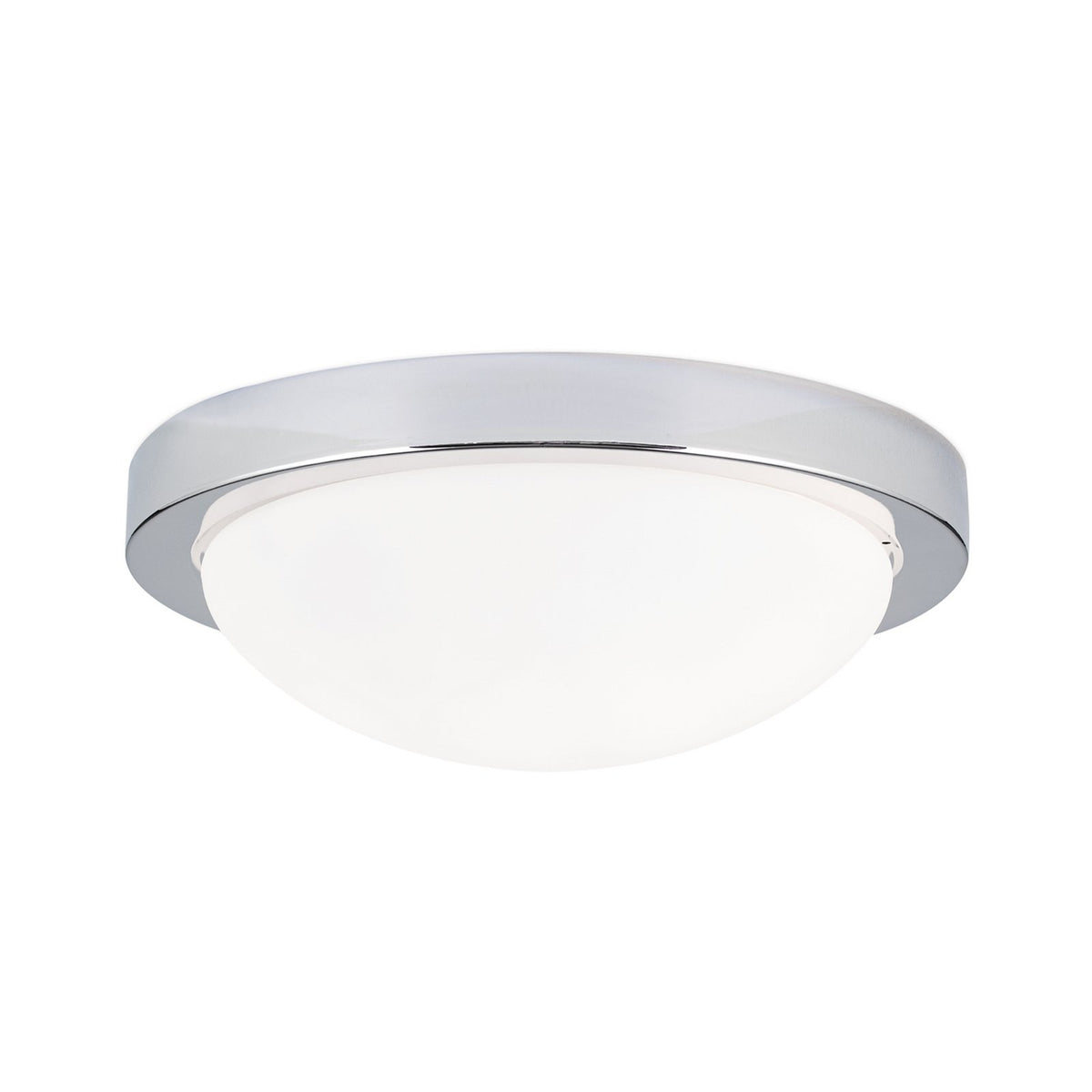 MINEA Deckenleuchte Lampe chrom Eisen Glas weiß runde Leuchte Wohnzimmer - 9003090207121