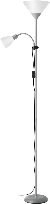 Plafonnier LED Spari brillant E27 60W Argent Blanc Lampe sur pied (Reproduit d'occasion)