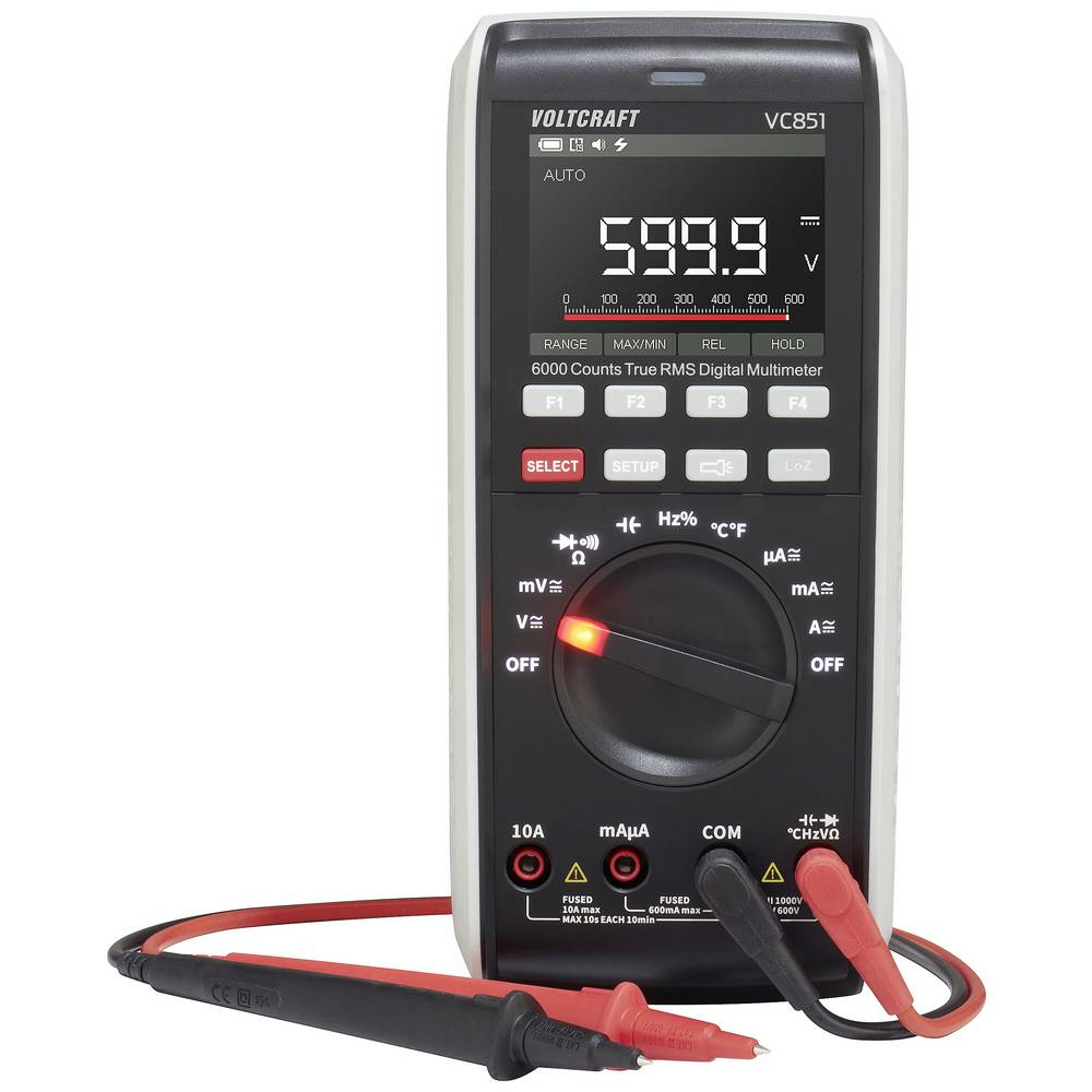 Voltcraft Vc851 Hand Multimeter Kalibriert (Iso) Digital Cat Iii 1000 V Cat Iv B-Ware - 4064161231747