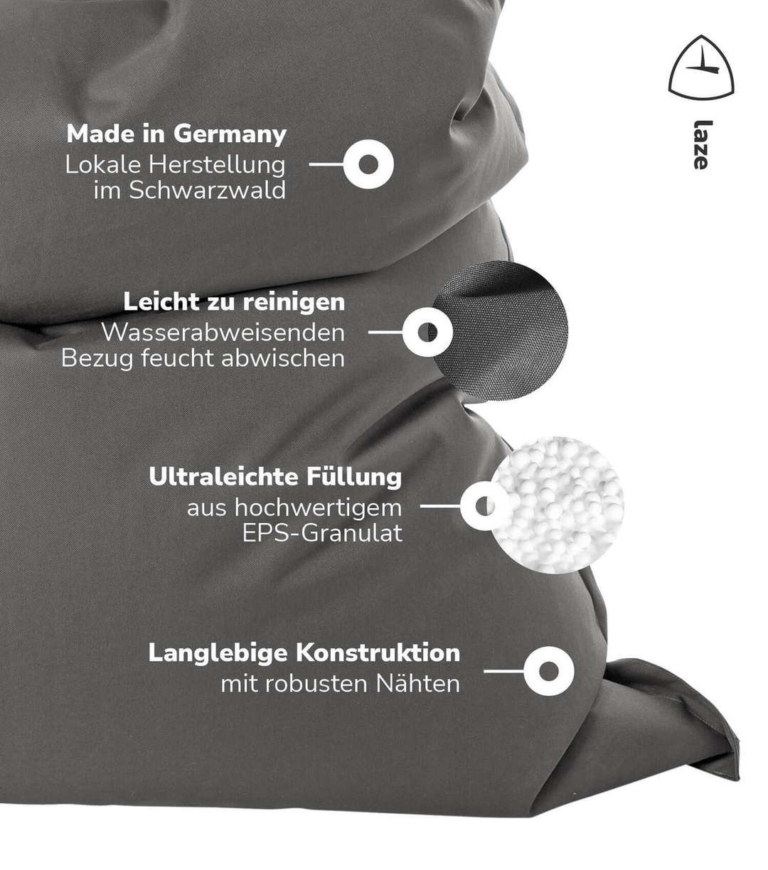 Mokebo Sitzsack Xxl Für Kinder & Erwachsene 'Der Große', Bean Bag, Sitzkissen, L B-Ware