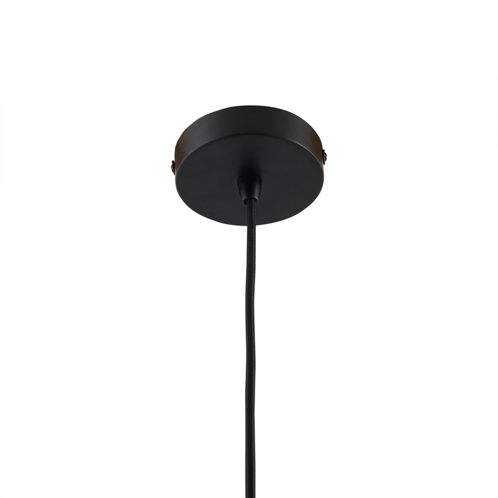 Lindby Hängeleuchte Laylan schwarz weiß Ø 46 cm Metall Deckenlampe Lampe Leuchte