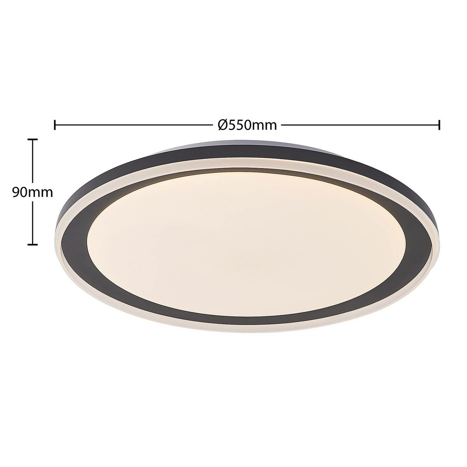 B-Ware Lindby Verdan Led Deckenlampe Deckenlampe Lampe Leuchte Dimmbar Schwarz Weiß