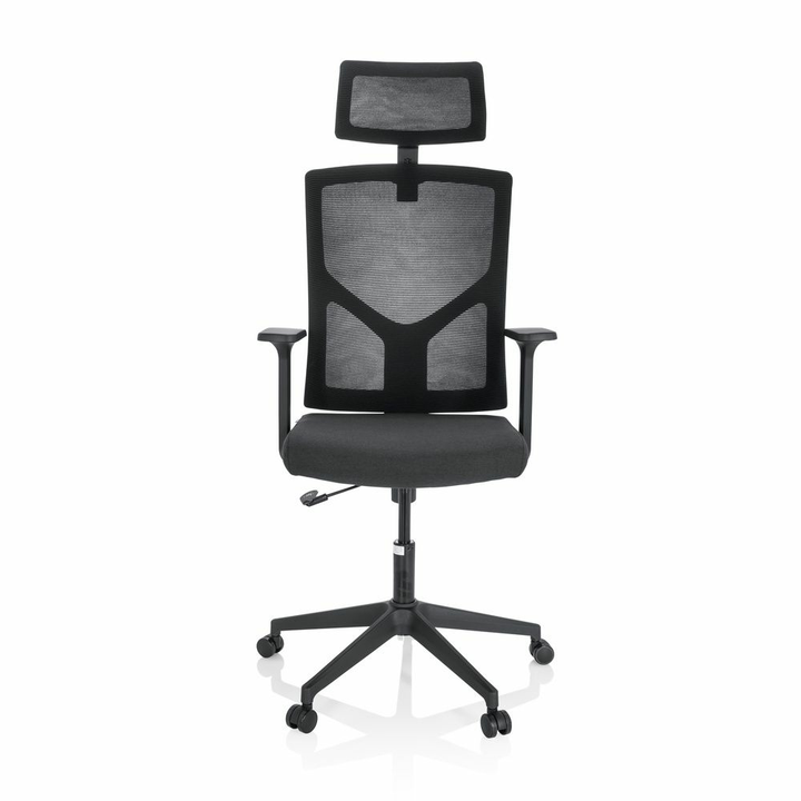 hjh OFFICE Bürostuhl Drehstuhl BRETON B schwarz Schreibtisch Netzstoff Computer