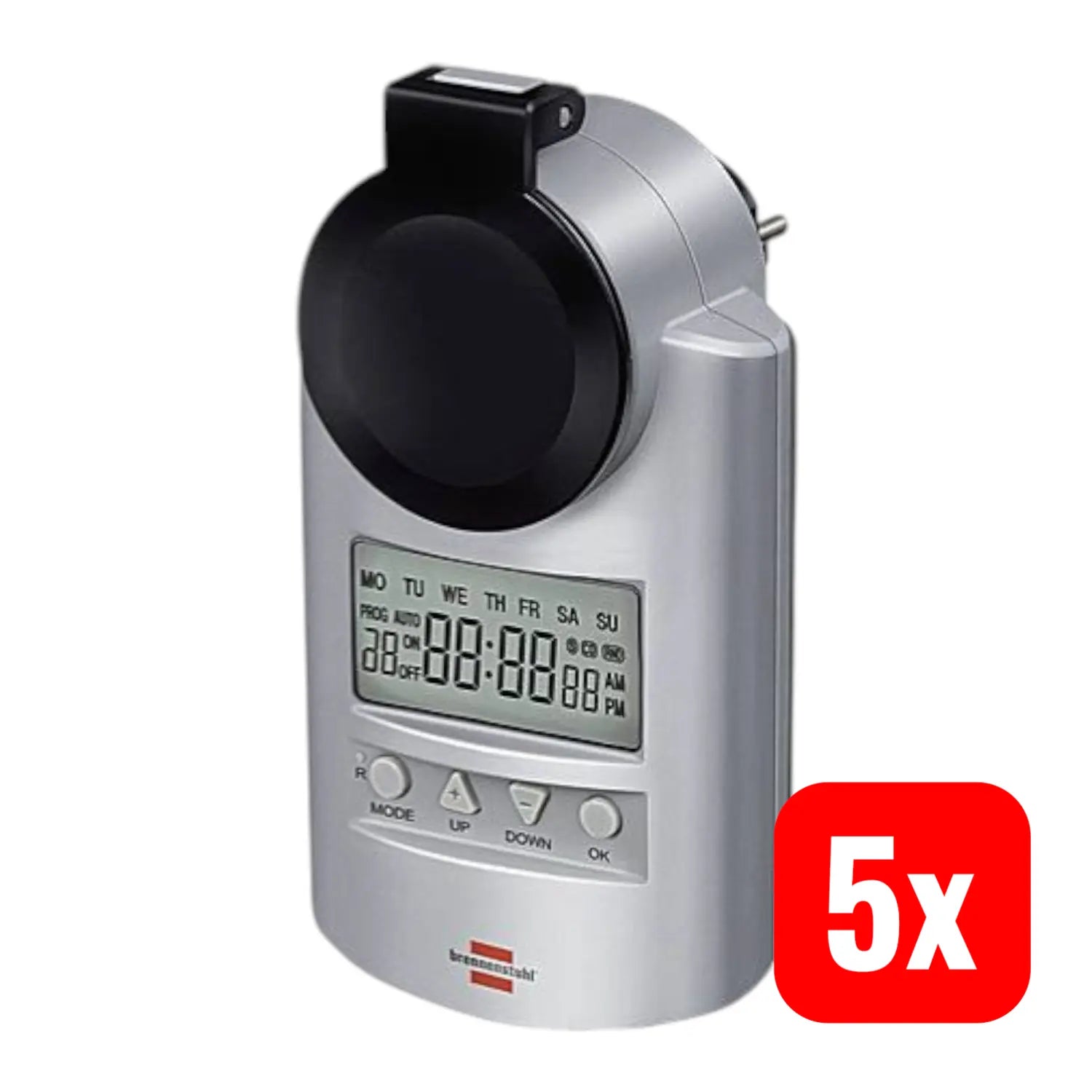 B-Ware Brennenstuhl 1507490 Steckdosen Zeitschaltuhr Digital Wochen 23 H/59 Min 5 Stück - 4007123192021