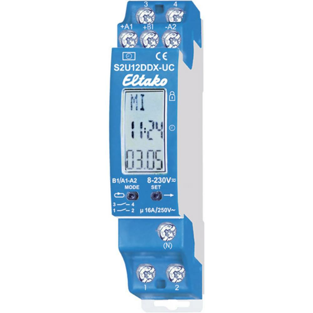 B-Ware Eltako S2 U12 Ddx Uc Hutschienen Zeitschaltuhr 230 V Zeitschaltuhr 2 Kanal - 4010312603208