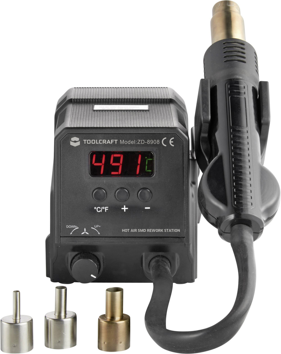Toolcraft Heißluftstation Digital Smd Rework Station 300 W Zd 8908 100 Bis 500 B-Ware - 4016139093680