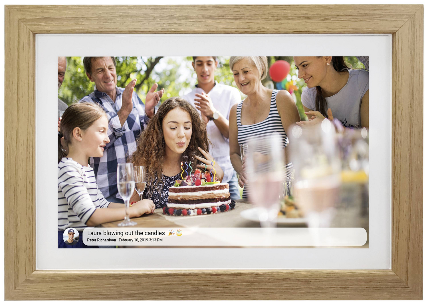 B-Ware Denver Pff 1042 Lightwood Digitaler Wi Fi Bilderrahmen 25.7cm Rahmen Siehe Text - 5706751066139