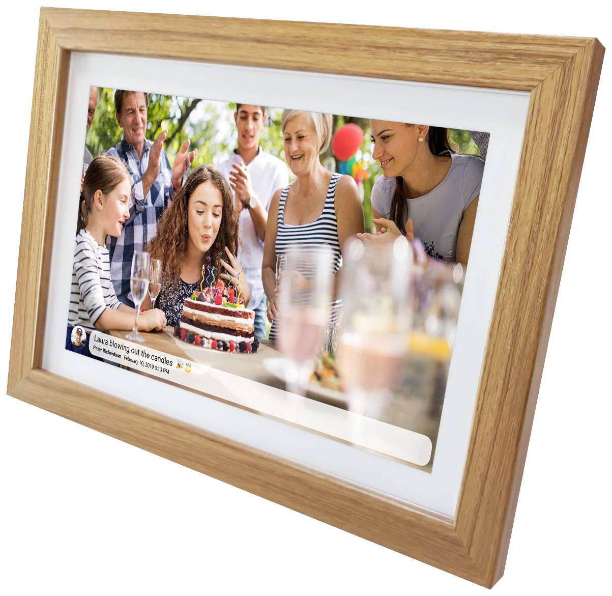 B-Ware Denver Pff 1042 Lightwood Digitaler Wi Fi Bilderrahmen 25.7cm Rahmen Siehe Text - 5706751066139