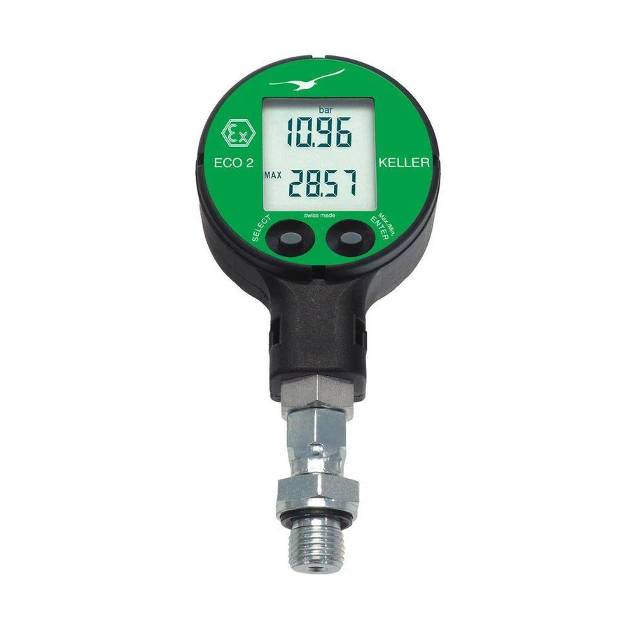 Keller Digitales Manometer Messgerät Eco2 Ei Ex Geschützt 30bar 10mbar 60bar B-Ware - 4052741029822
