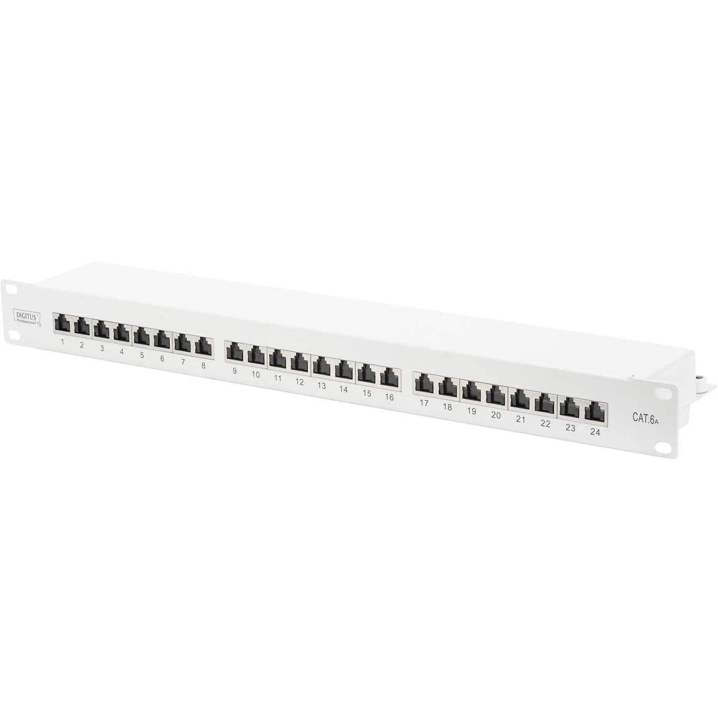 B-Ware Digitus Patchfeld Patch Panel Netzwerk Lichtgrau 24 Port Cat 6a 19 Zoll 1 He - 4016032288428