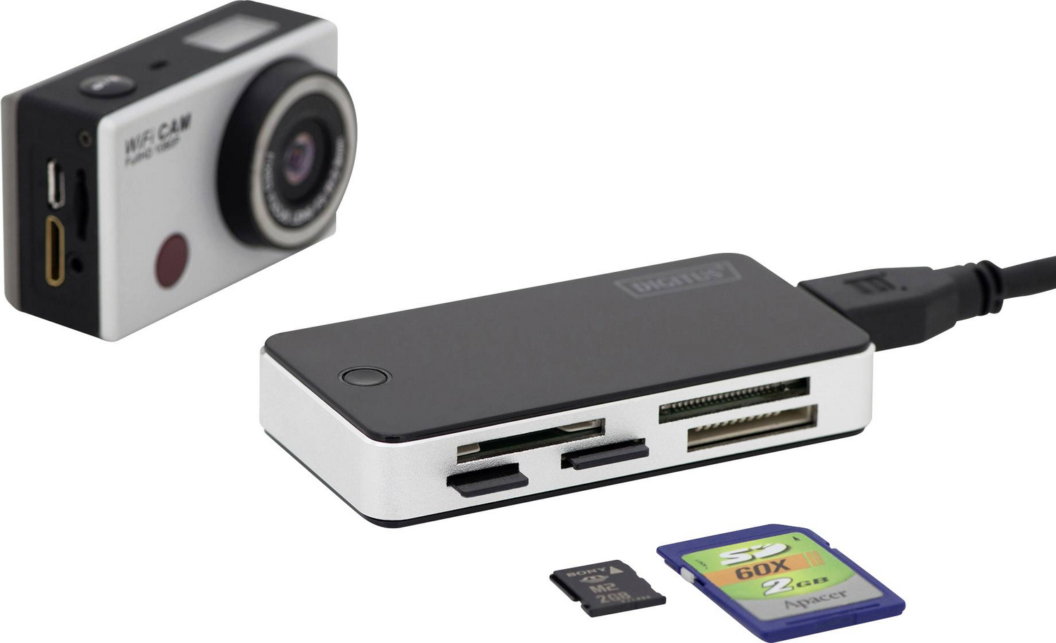 B-Ware Digitus Da 70330 1 Usb Kartenleser Smartphone Tablet Usb 3.0 Usb A Micro Usb 2.0 - 4016032431497