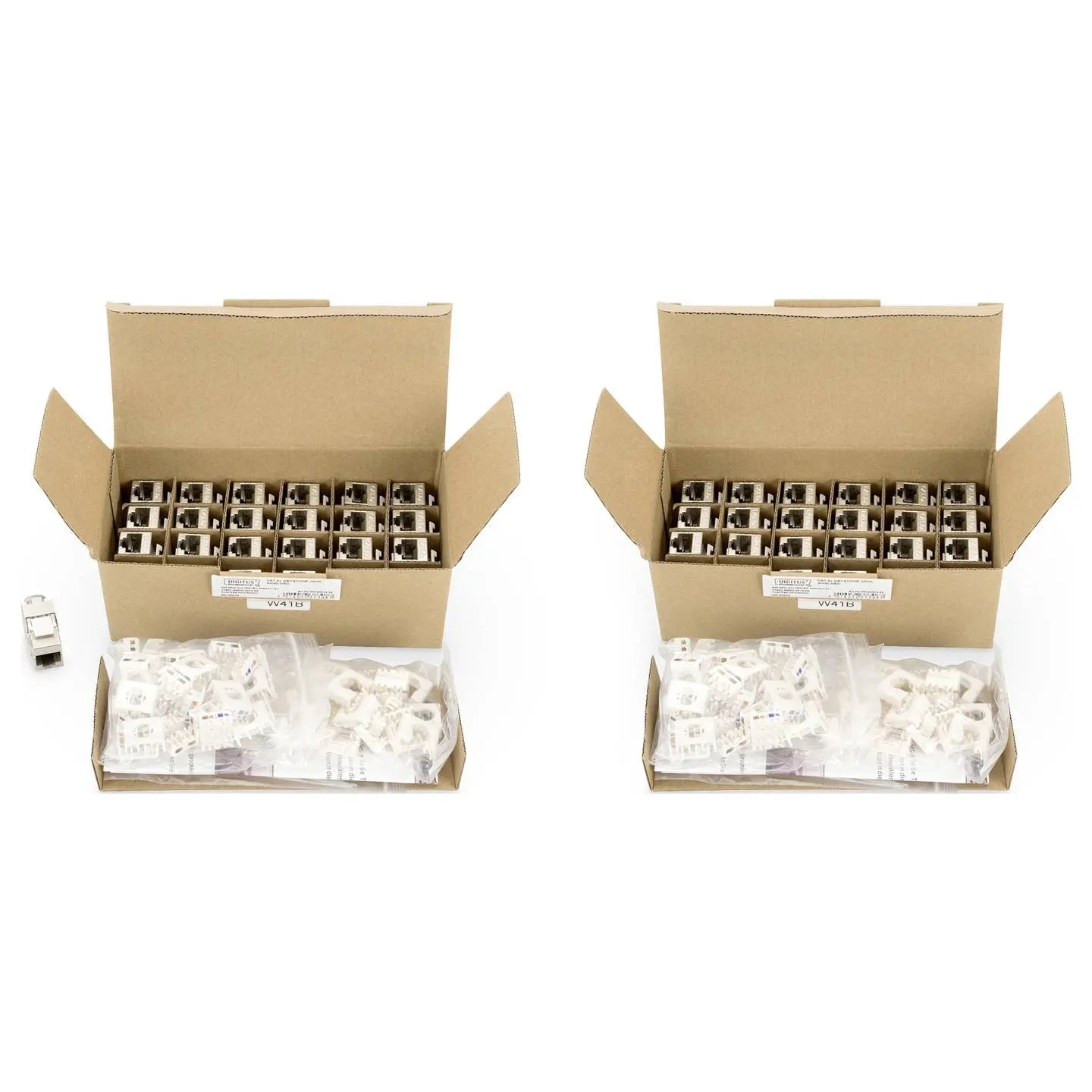B-Ware Digitus Keystonemodul Einsatz Buchse Rj45 Modul Cat 6a Werkzeugfrei Set 48 Stück - 4016032490586