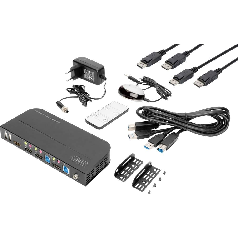 B-Ware Digitus Ds 12850 2+2 Port Kvm Umschalter Display Port Switch - 4016032466833