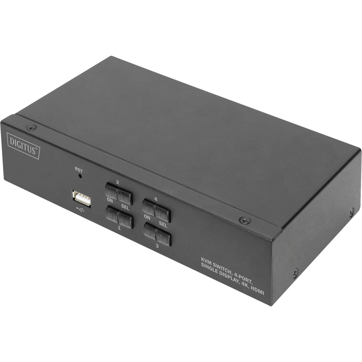 Digitus KVM Umschalter Switch HDMI 4K 4 Port USB Schwarz Schalter KVM-Switches - 4016032468639