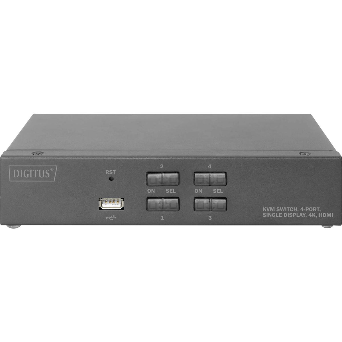 Digitus KVM Umschalter Switch HDMI 4K 4 Port USB Schwarz Schalter KVM-Switches - 4016032468639