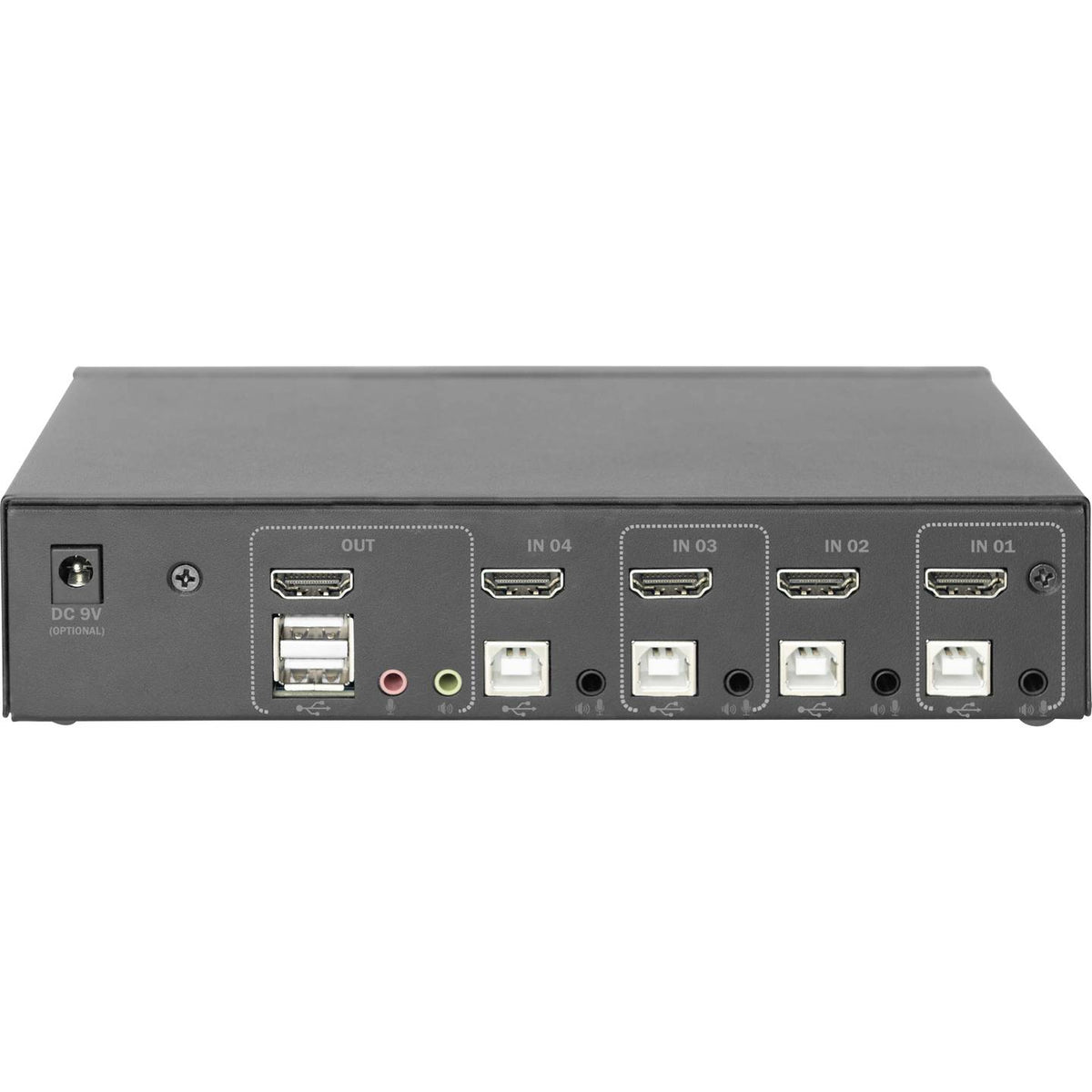 Digitus KVM Umschalter Switch HDMI 4K 4 Port USB Schwarz Schalter KVM-Switches - 4016032468639