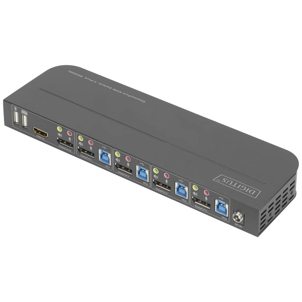 Digitus Ds 12890 4 Port Kvm Extender Umschalter Display Port Hdmi Maus Tastatur B-Ware - 4016032475606