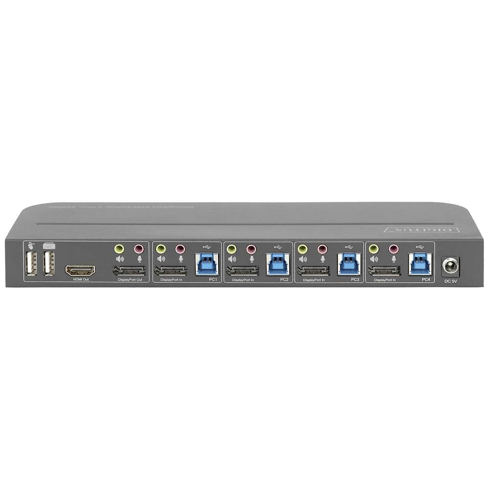 Digitus Ds 12890 4 Port Kvm Extender Umschalter Display Port Hdmi Maus Tastatur B-Ware - 4016032475606