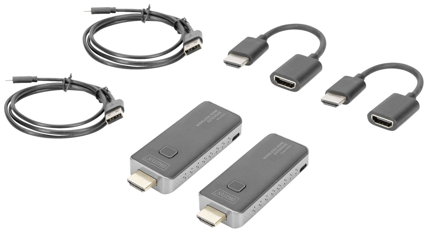 B-Ware Digitus Hdmi Extender Set Wireless Video Audio Schwarz 50m Plug Play Usb
