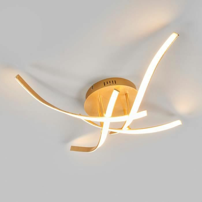 B-Ware Lampenwelt Dimmbare Led Deckenlampe Deckenlampe Lampe Leuchte Milane Golden - 4251096536843