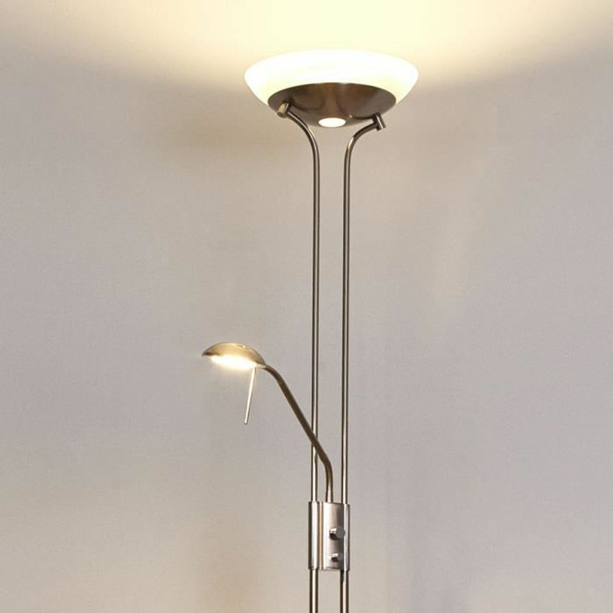B-Ware Lampenwelt Dimmbarer Led Deckenfluter Stehleuchte Stehlampe Denise Mit Leselampe - 4251096518900