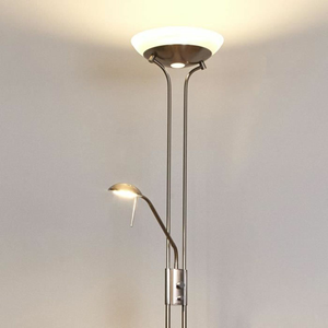 B-Ware Lampenwelt Dimmbarer Led Deckenfluter Stehleuchte Stehlampe Denise Mit Leselampe