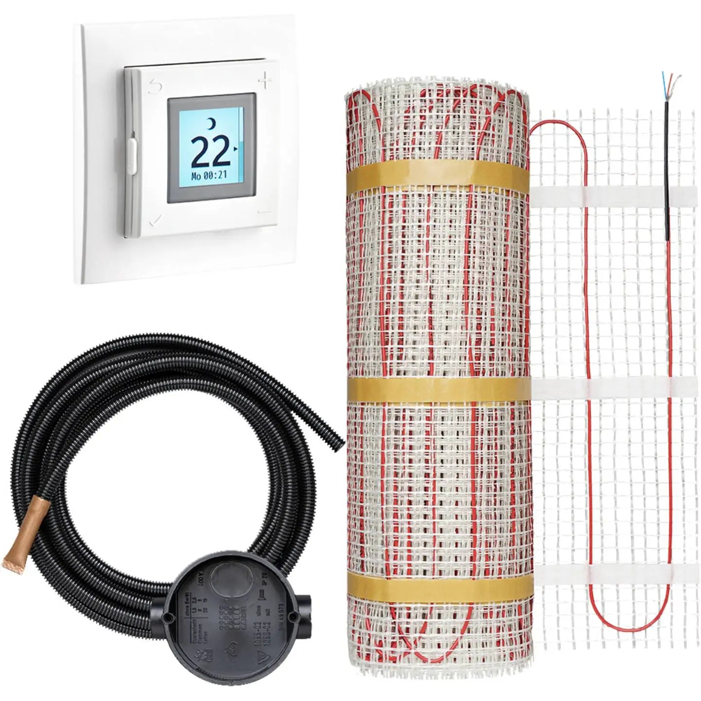 B-Ware Dimplex Fußbodenheizung Heizmatte Dünnbettheizmatte Set Thermostat 2 R 2,1m2 340 W - 4015627378131