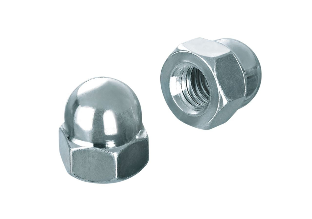 B-Ware Toolcraft Sechskant Hutmuttern Muttern M12 Din 1587 A2 Edelstahl 50 Stück - 4064161143293