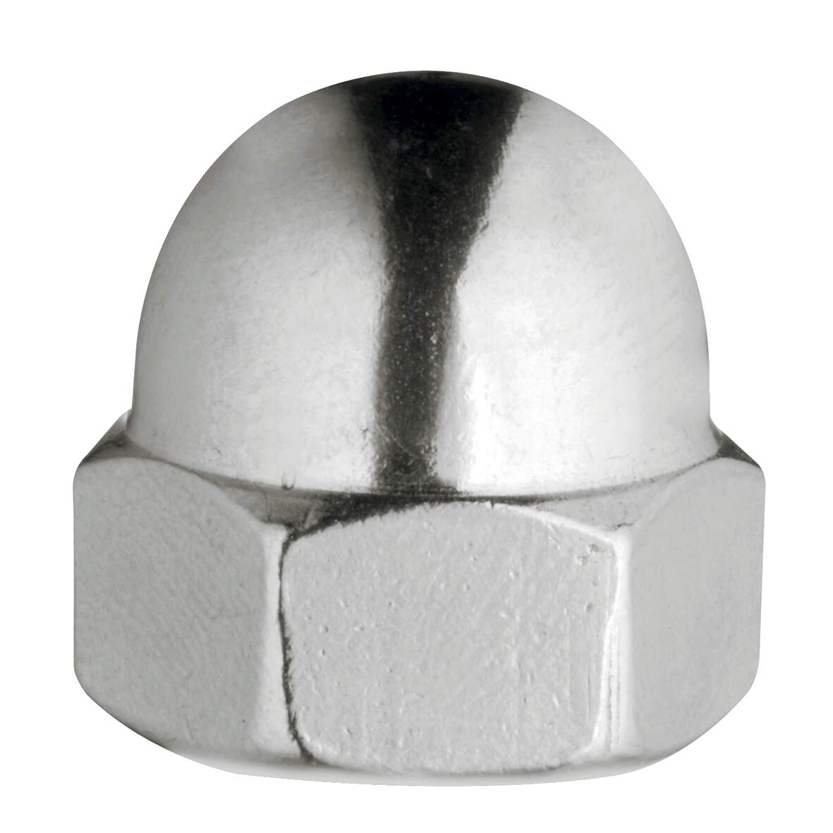 B-Ware Toolcraft Sechskant Hutmuttern Muttern M12 Din 1587 A2 Edelstahl 50 Stück - 4064161143293