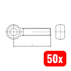 B-Ware Augenschraube Ringschraube Schraube Din 444 Lb M16x100 Stahl Verzinkt 50 Stück