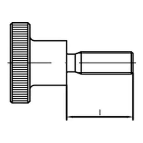 B-Ware Reyher Rändelschraube Knopfschraube M4x12 Edelstahl A1 Din 464 Blank 25 Stück - 4043952701522