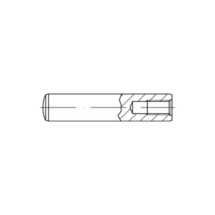 Din 7979 Zylinderstifte Bolzen Innendgewinde Stahl M6 D10x50 Form D 100 Stück    B-Ware - 4051427184565