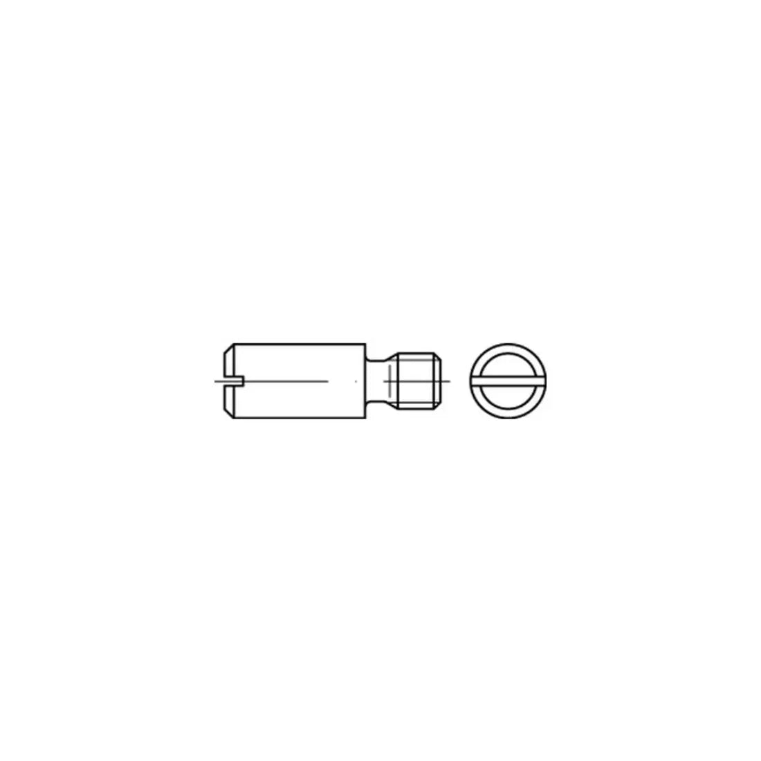 B-Ware Zapfenschraube Schraube Din 927 Schlitz M6x12 Stahl 14 H Blank 100 Stück - 4043952210420