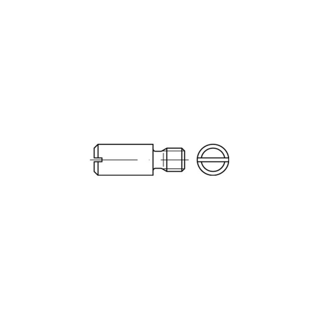 Zapfenschraube Schraube DIN 927 Schlitz M6x12 Stahl 14H blank 100 Stück - 4043952210420