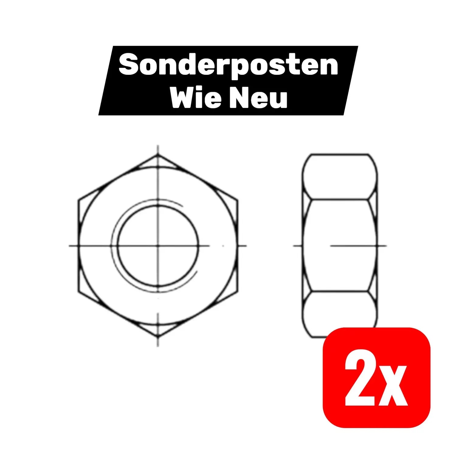 B-Ware Reyher Sechskantmuttern Muttern Linksgewinde M20 Galvanisch Verzinkt 2 Sets603 - 4043952287415