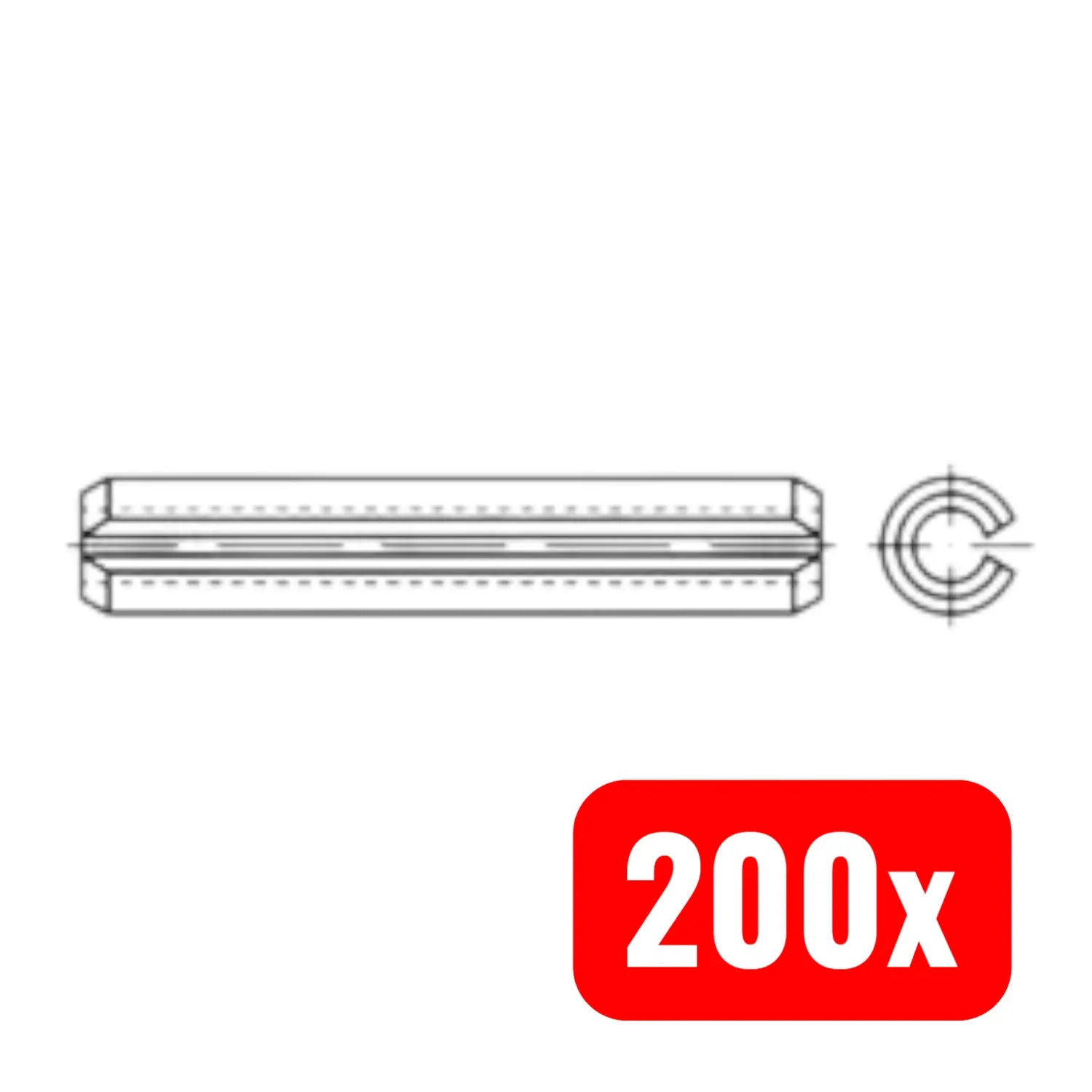 B-Ware Din Normteile Spannstifte Federstifte Iso 8752 Edelstahl 5x40 Blank 200 Stück - 4043952595763