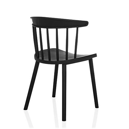 B-Ware Hjh Living Artifo Rib Esszimmerstuhl Stuhl Schwarz 2 Stück - 4064323107651