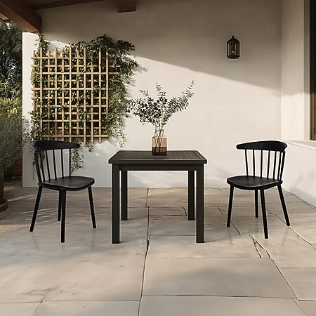 B-Ware Hjh Living Artifo Rib Esszimmerstuhl Stuhl Schwarz 2 Stück - 4064323107651