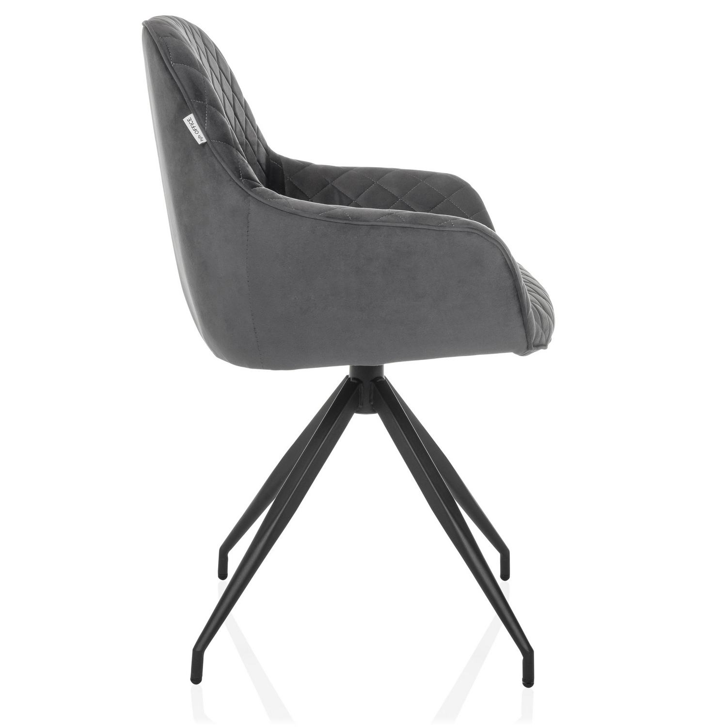B-Ware Hjh Living Stuhl Schalenstuhl Esszimmerstuhl Samt Grau Elverum Loungestuhl - 4064323038993