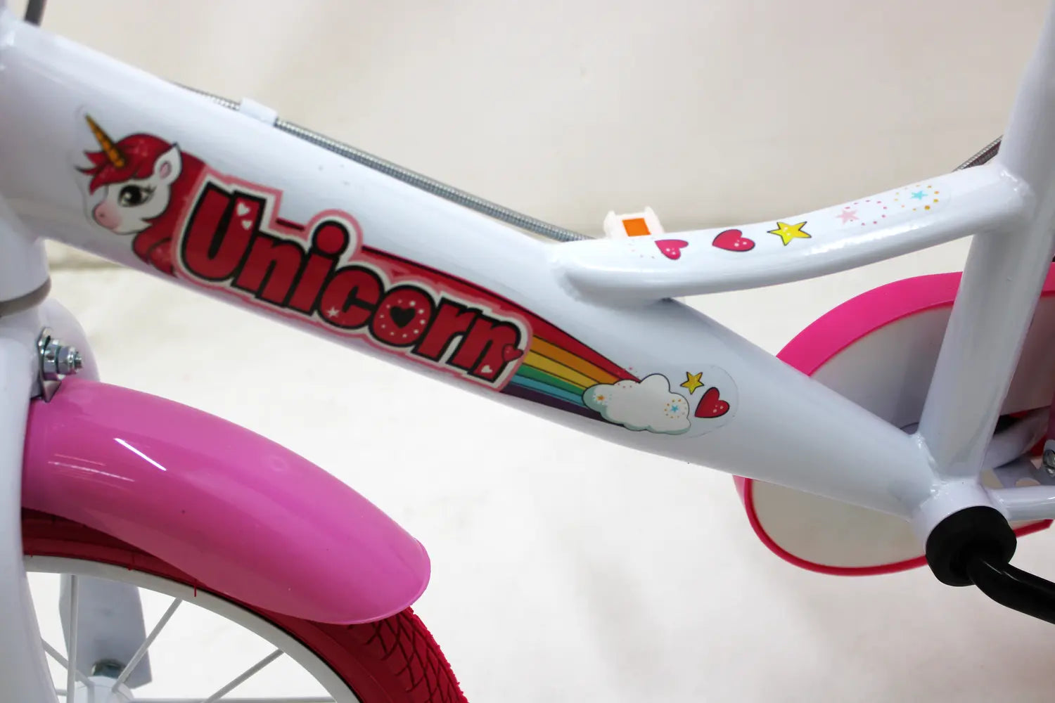 B-Ware Dino Bikes Fahrrad Bike Einhorn Weiß Rosa Kinder Fahrrad 14 Zoll Siehe Text/Foto - 8006817904182