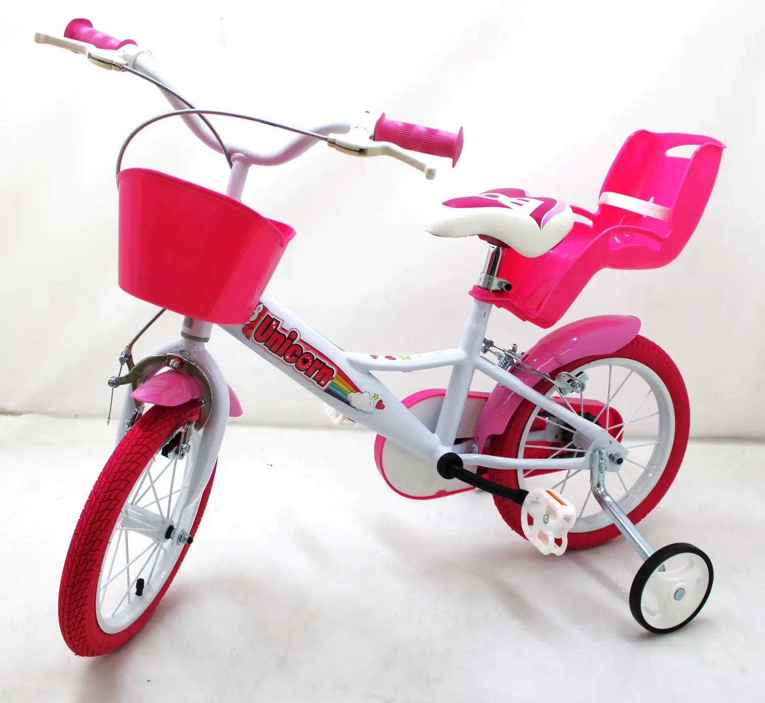 B-Ware Dino Bikes Fahrrad Bike Einhorn Weiß Rosa Kinder Fahrrad 14 Zoll Siehe Text/Foto - 8006817904182