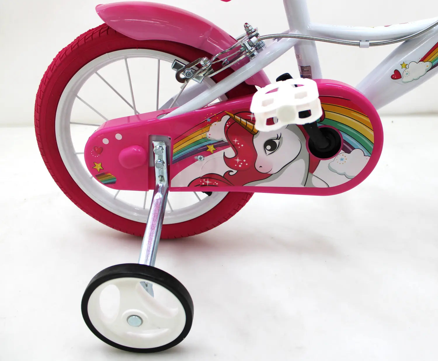 B-Ware Dino Bikes Fahrrad Bike Einhorn Weiß Rosa Kinder Fahrrad 14 Zoll Siehe Text/Foto - 8006817904182