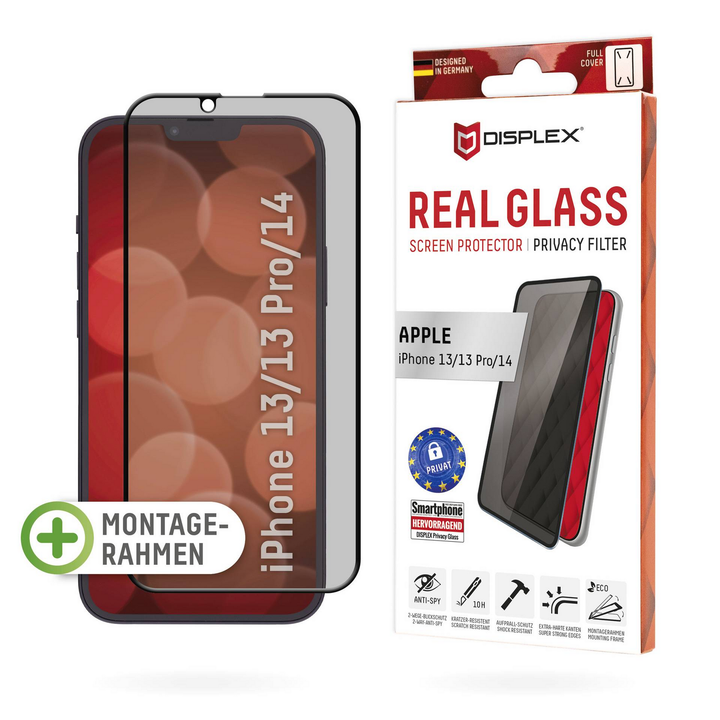Displex Privacy Glass Displayschutzglas Apple I Phone 14/13/13 Pro 3 Stück B-Ware - 4028778118211