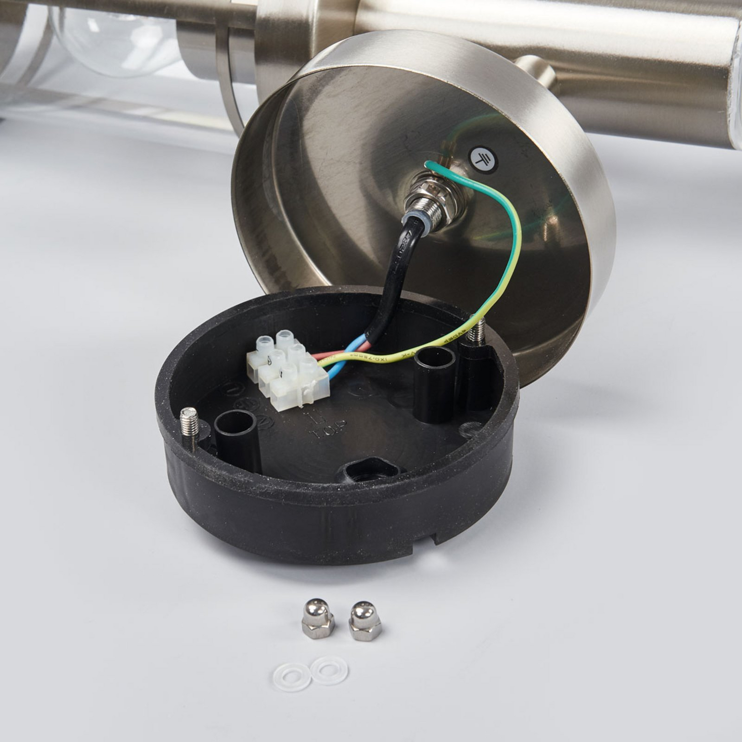 B-Ware Lindby Außenwandleuchte Djori Außenlampe Lampe Leuchte E27 Edelstahl Mit Sen653 - 4251096528725