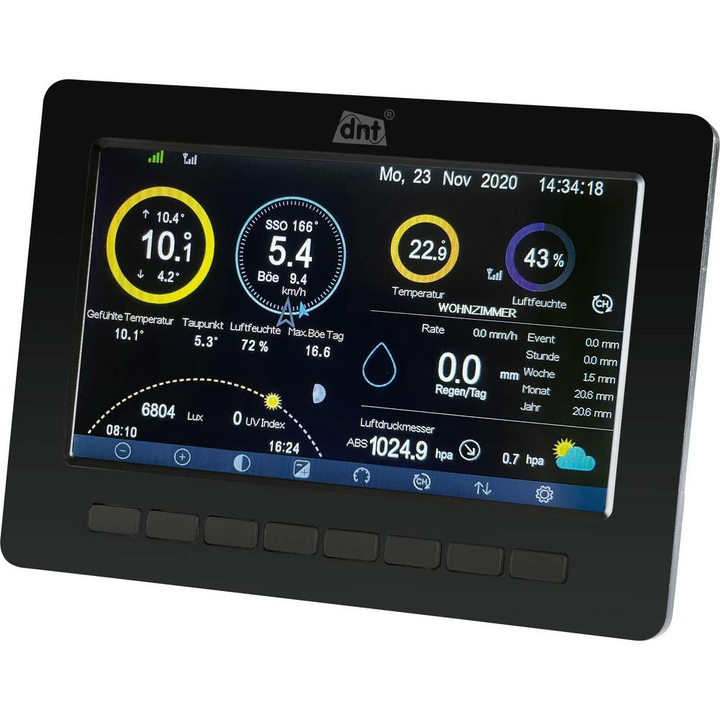 Dnt Weather Screen Pro Digitale Wetterstation Thermometer Luftdruck Windmesser B-Ware - 4260631250083
