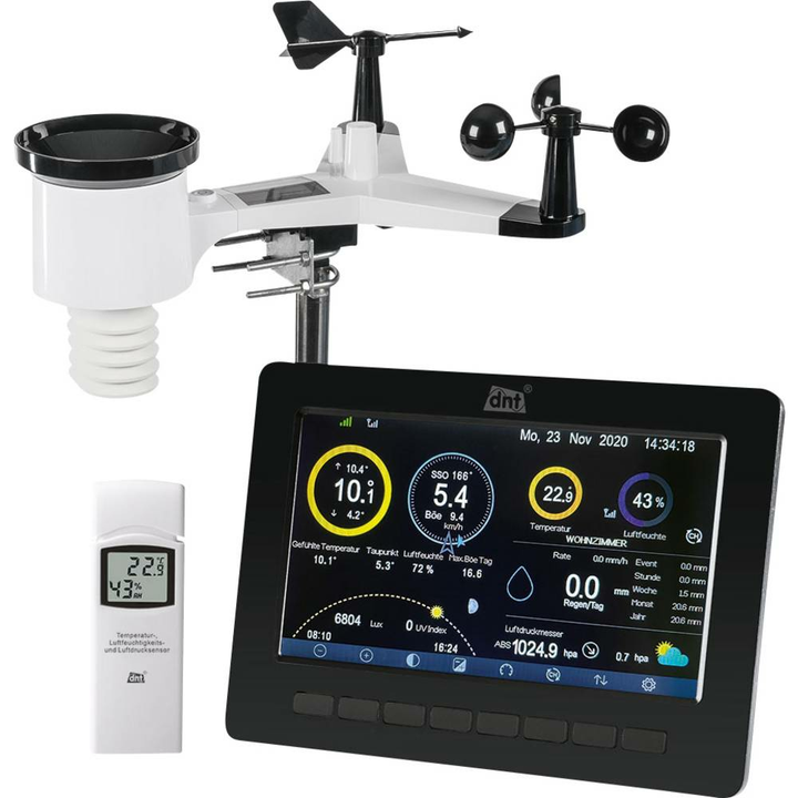 Dnt Weather Screen Pro Digitale Wetterstation Thermometer Luftdruck Windmesser B-Ware - 4260631250083